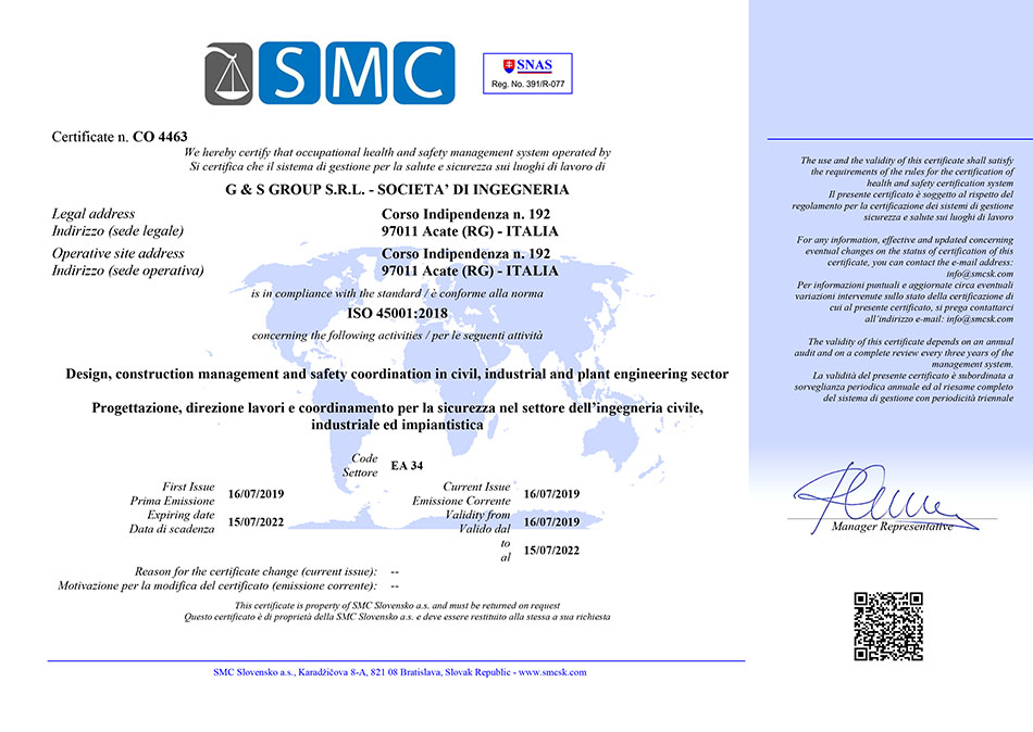 certificazione 45001